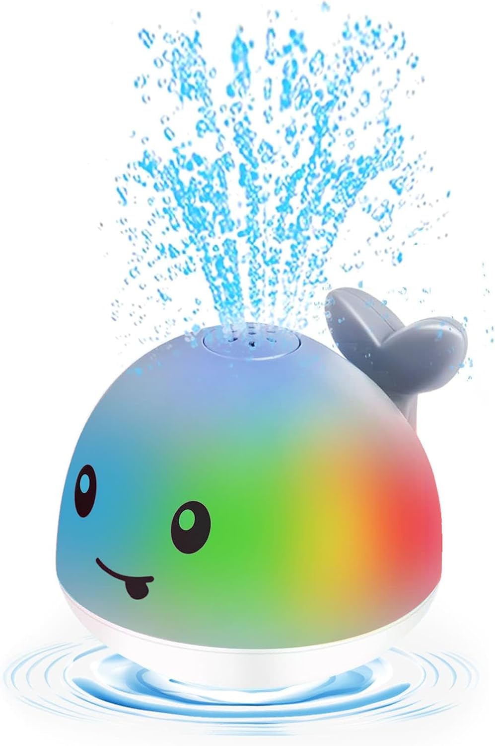 Light Up Whale Bath Toy - Toddler Water Sprinkler