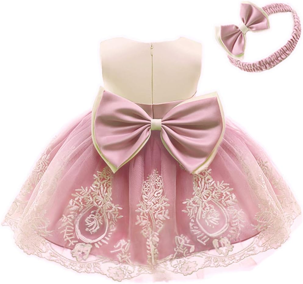 CMMCHAAH Baby Girls Lace Embroidery Dress 0-6T for Parties
