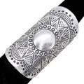 Handmade Sterling Silver Long Boho Statement Ring - Adjustable Size