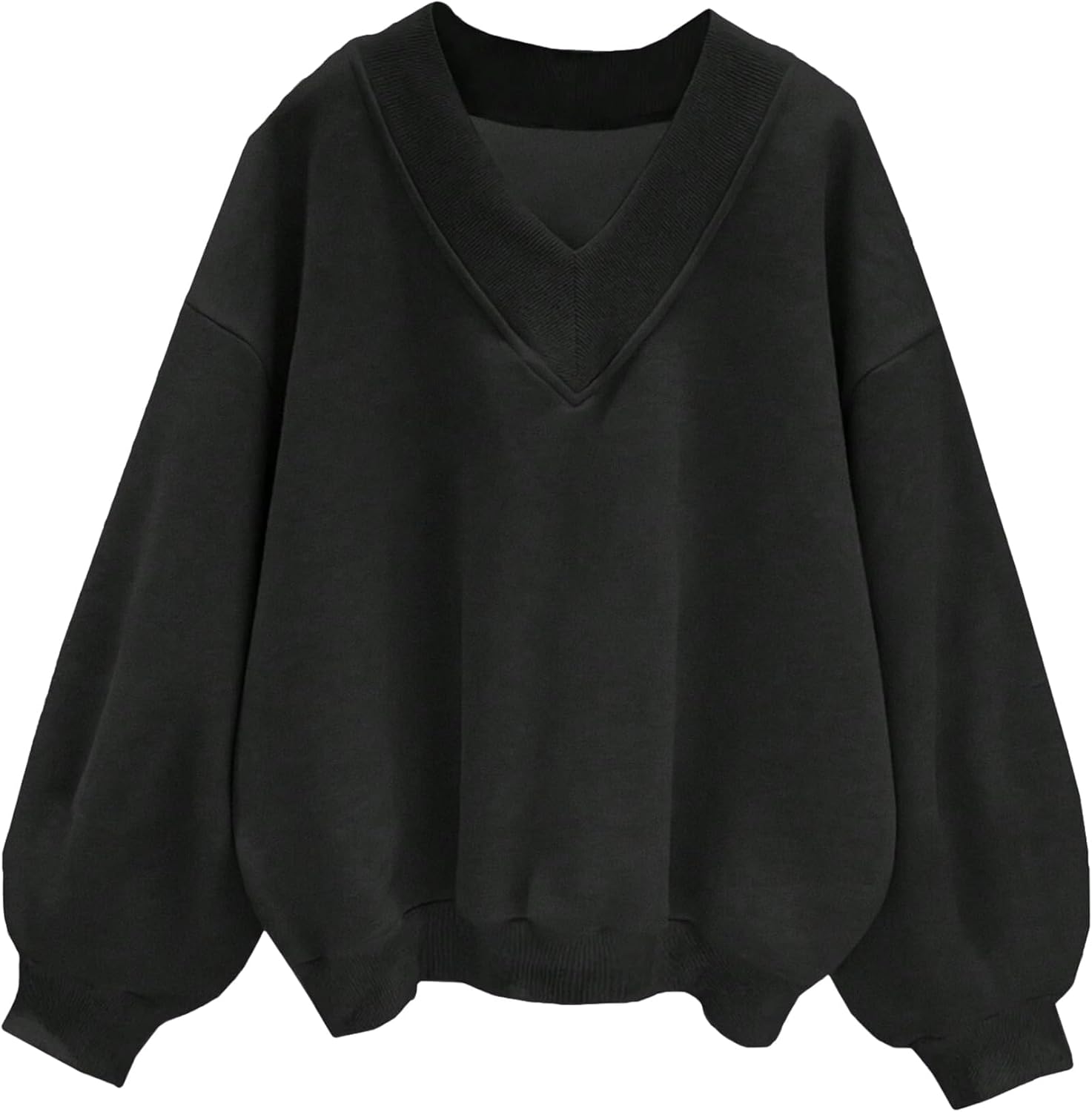 Hilinker Womens V Neck Oversized Sweatshirts for Casual Style