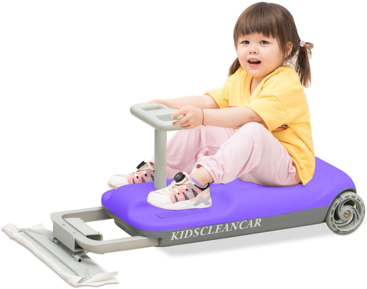 12V Ride-On Car with Cleaning Fun for Kids Ages 3+ Purple
