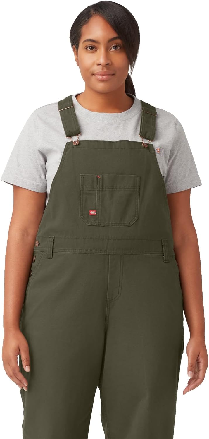 Dickies Women's Denim Bib Overall for Comfort and Durability
