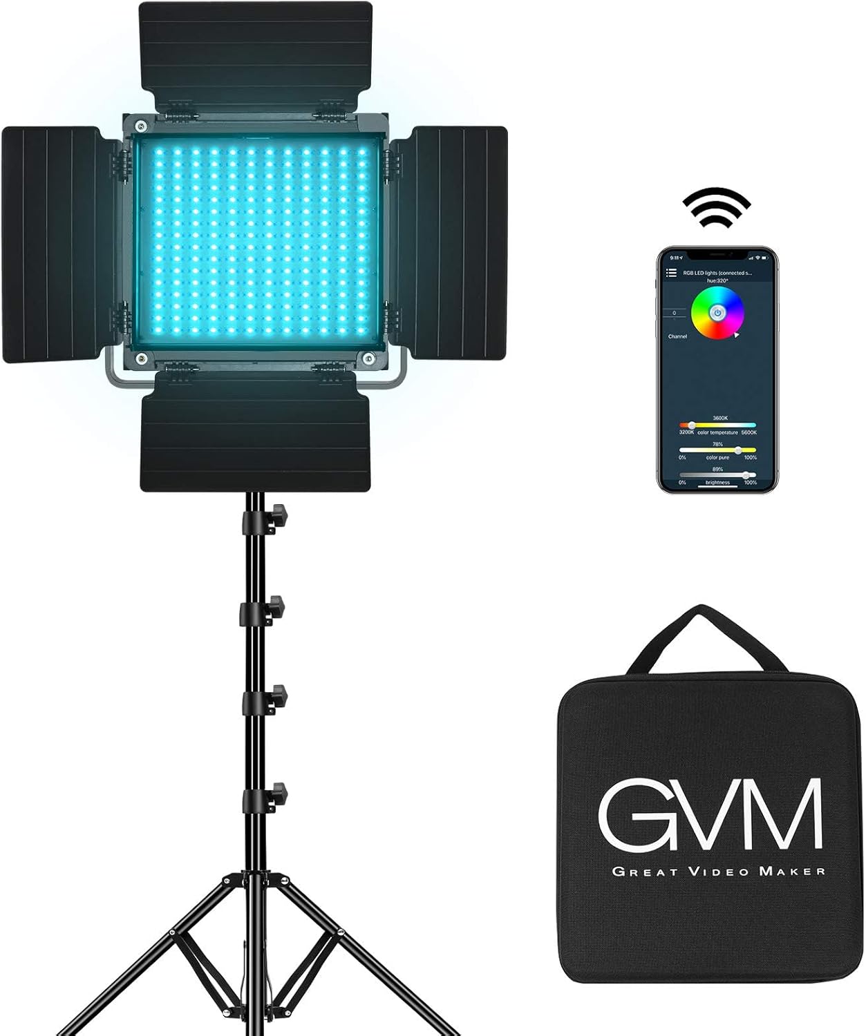 GVM RGB LED Video Light 800D for Stunning Photography Lighting