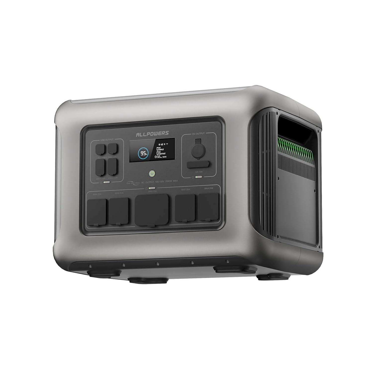 ALLPOWERS 2500W Backup Battery: Fast 1-Hr Recharge