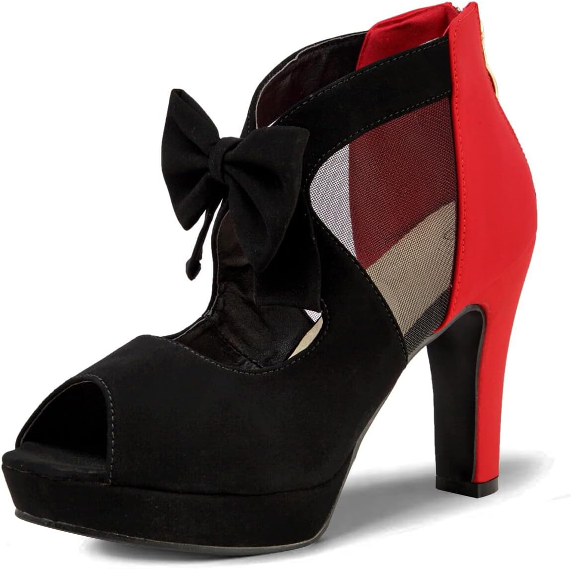 GATUXUS Open Toe Women Platform High Heel Shoes for Events
