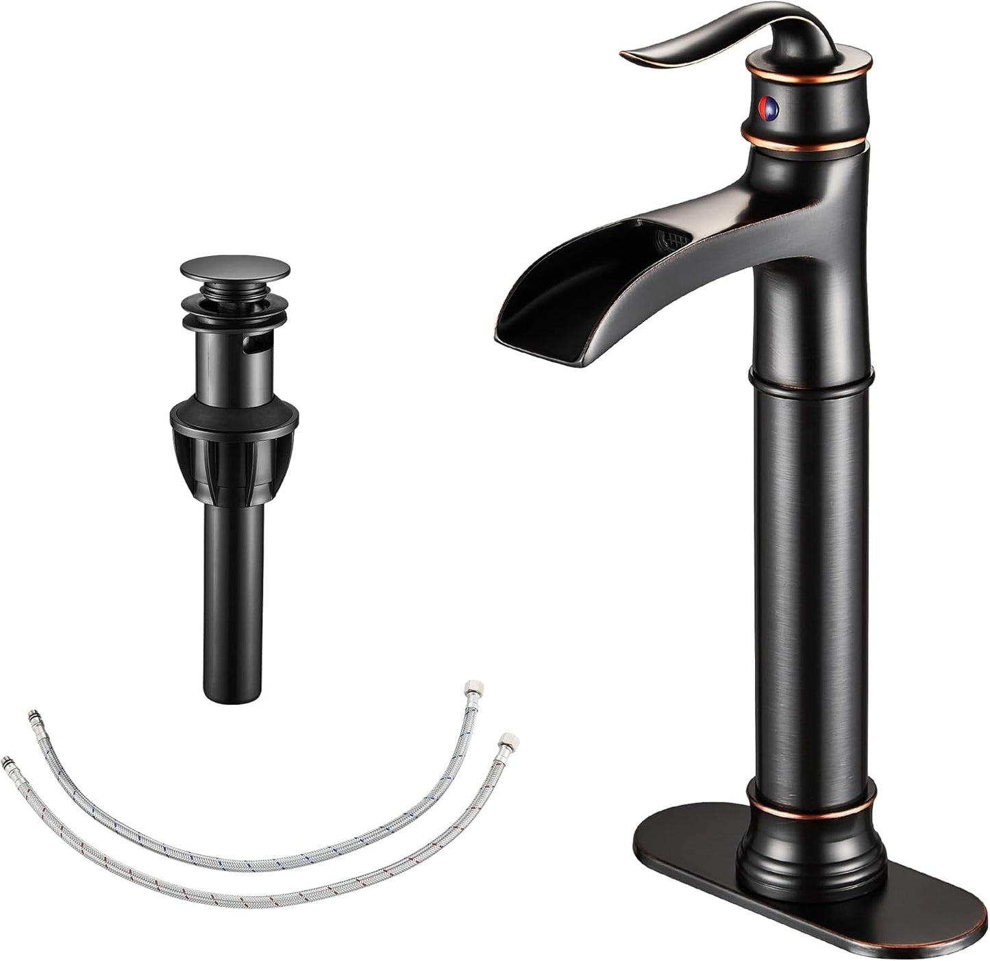 Fransiton Tall Vessel Waterfall Faucet for Modern Bathrooms