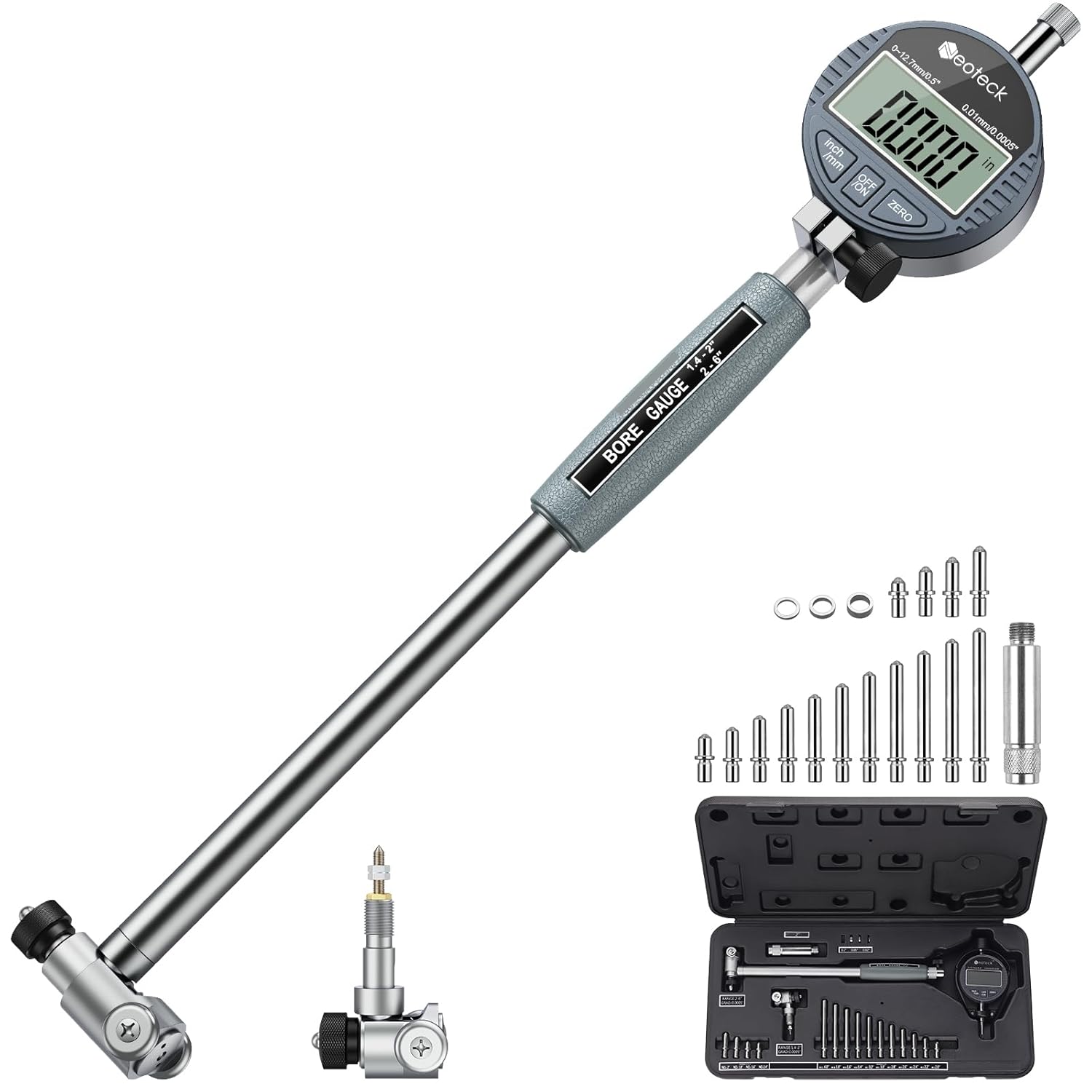 Neoteck Digital Indicator Bore Gauge Set for Precision Measurement