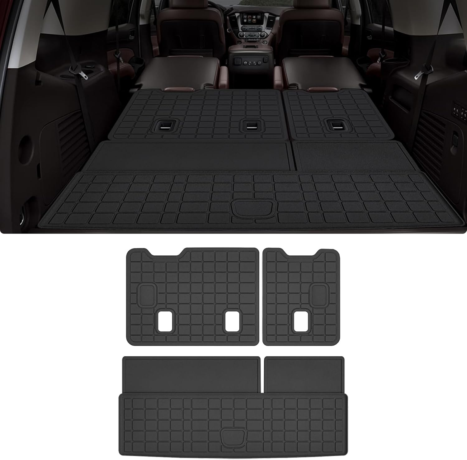 Custom Fit Cargo Mat with Backrest Protection for Chevy Tahoe
