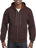 Gildan Heavy Blend Unisex Full Zip Hooded Sweatshirt (Russet)