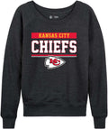 Kansas City Chiefs Women's Plus Size Charcoal Crewneck Sweatshirt