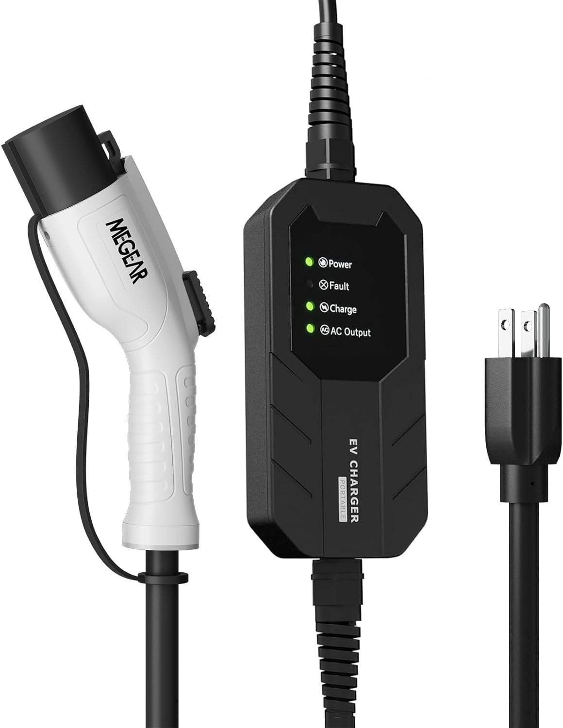 MEGEAR 16A Level 1 Portable EV Charger - 25FT Cable for J1772 EVs