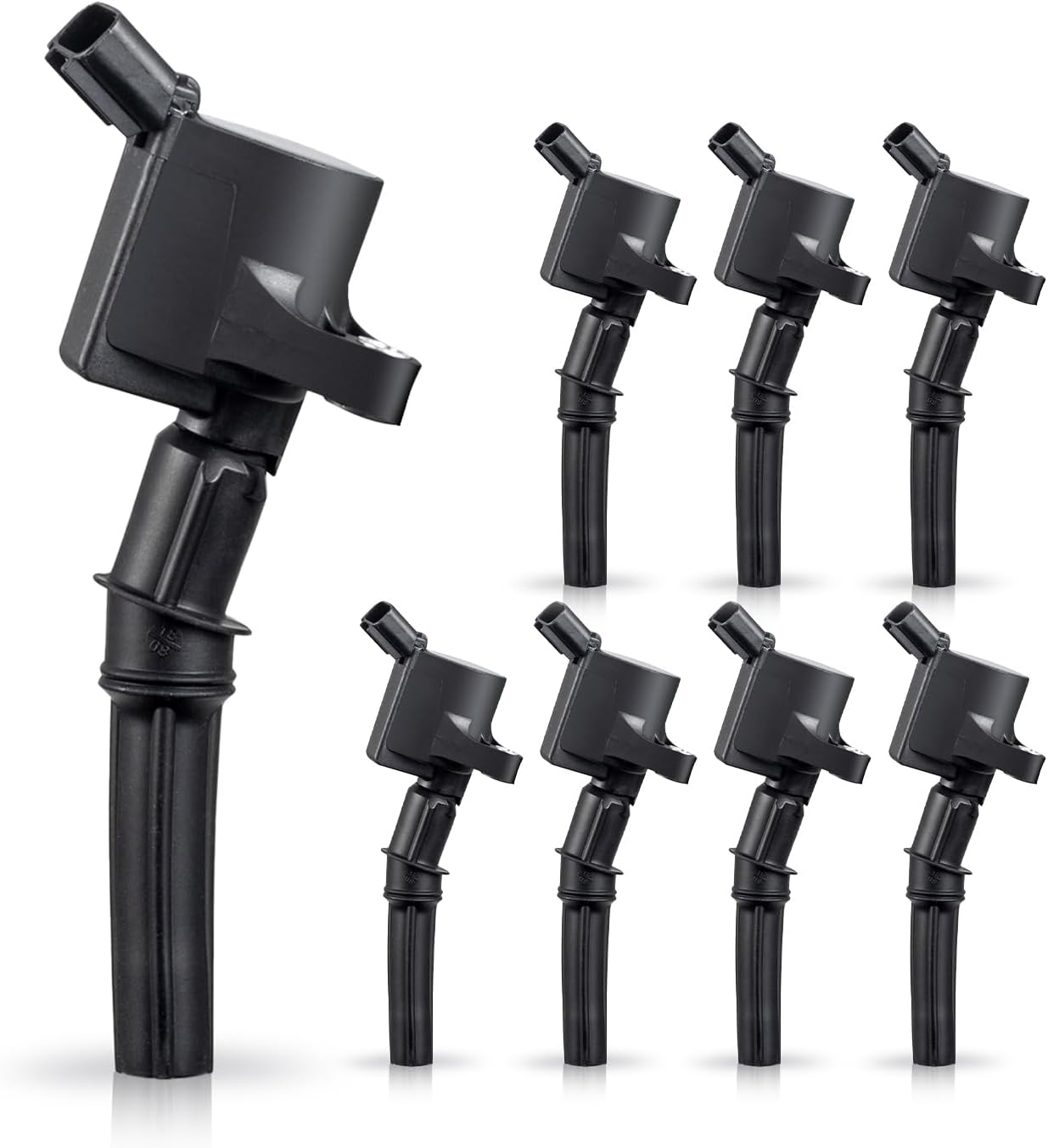 ENA Set of 8 Curved Boot Ignition Coil Pack for Ford Vehicles
