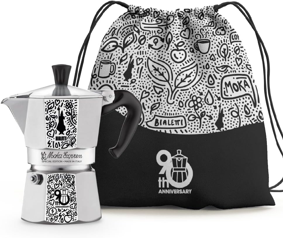 Bialetti Moka Express 90th Anniversary Edition 3-Cup Coffee Maker
