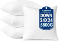 24x24 Pillow Inserts Pack of 4 - Soft Down Alternative Euro Inserts
