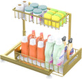 Under Sink Organizer Storage 2-Tier Pull-Out Rack - Space-Saving