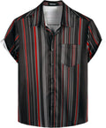 VATPAVE Mens Striped Summer Shirts Casual Button Down Short Sleeve