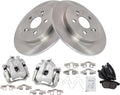TRQ Rear Brake Pad & Rotor Kit Ceramic Compatible with 2010-2015