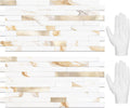 STICKGOO Peel and Stick Backsplash Tile Calacatta Gold Marble Look
