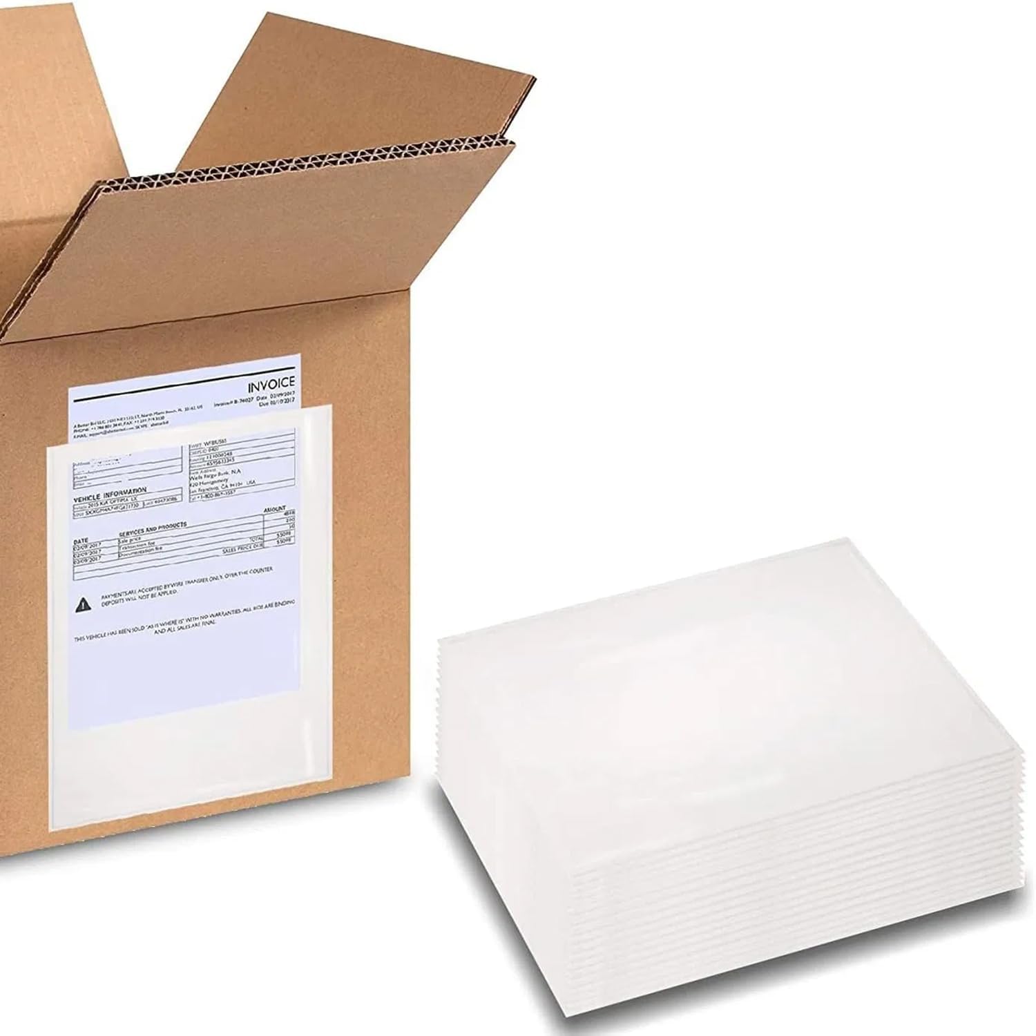 Clear Self-Adhesive Packing List Envelopes for Shipping Needs