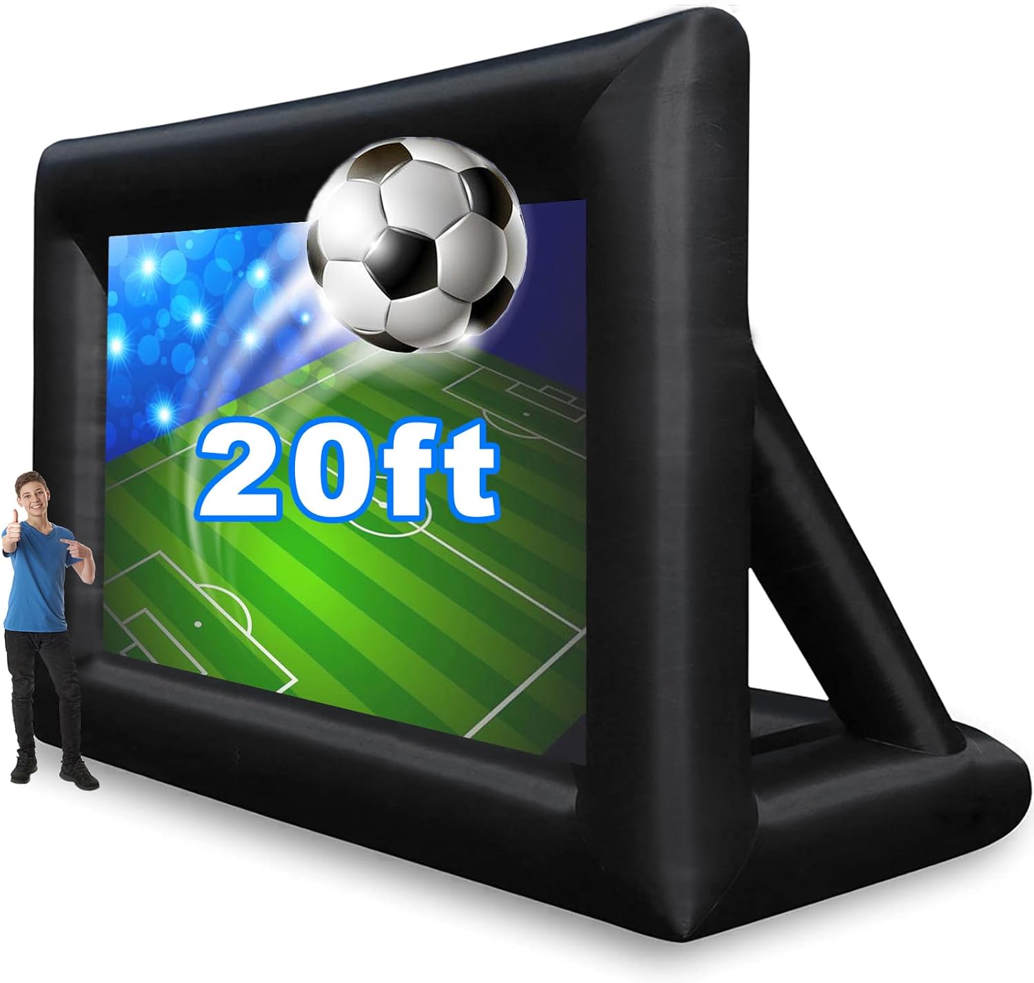 20 Feet Inflatable Outdoor Theater Projector Screen for Fun