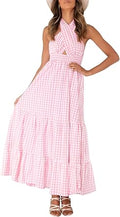 Flattering ZESICA Halter Neck Maxi Dress for Warm Summer Days