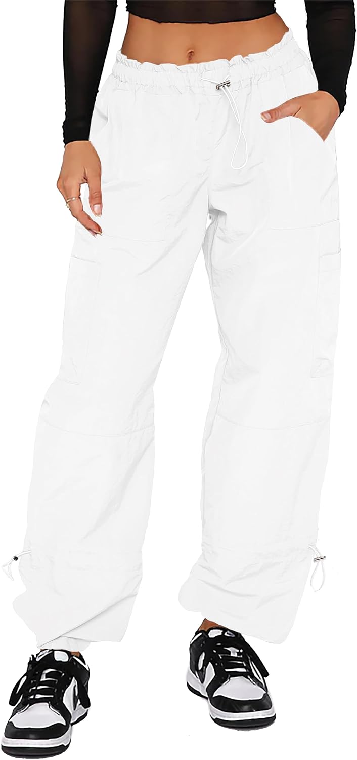 Waitfairy Cargo Pants for Women: Stylish Y2K Parachute Design