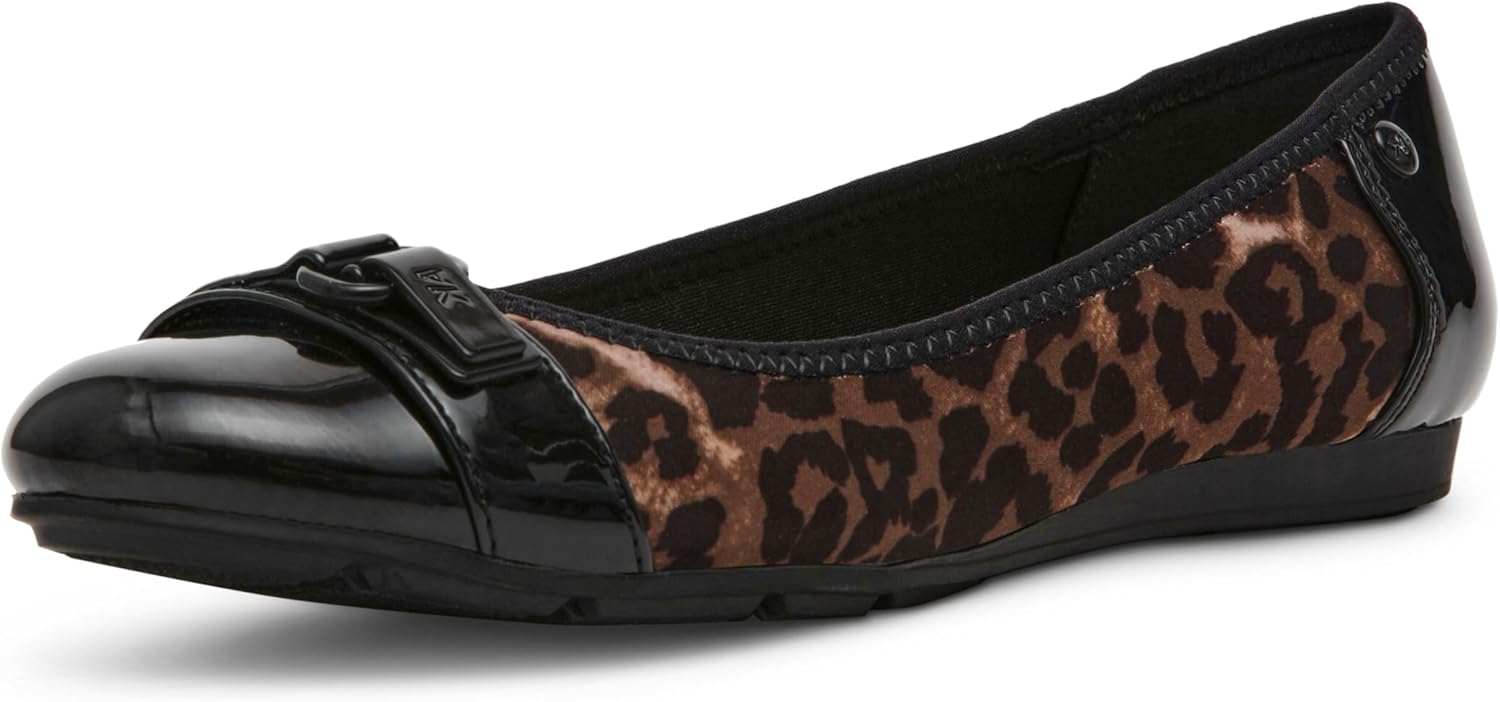 Anne Klein Women's Able Ballet Flat with Cap Toe Design