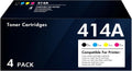 414A Toner Cartridges 4 Pack Compatible Replacement for HP 414A - Chip