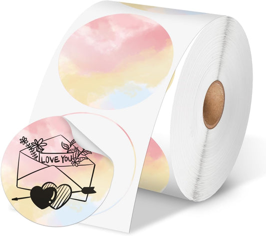 Phomemo 2 Color Circle Thermal Labels - Print Custom Designs Easily!