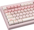 Cute Cat Keycaps Pink & White PBT Keycaps - Cute Mao Profile Set