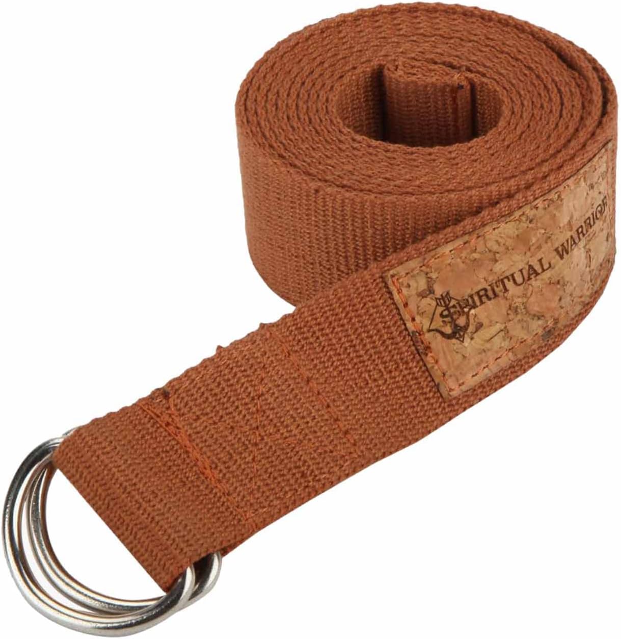 Organic Cotton Yoga Strap - Eco-Friendly Metal Buckle, 8ft, Lightweight
