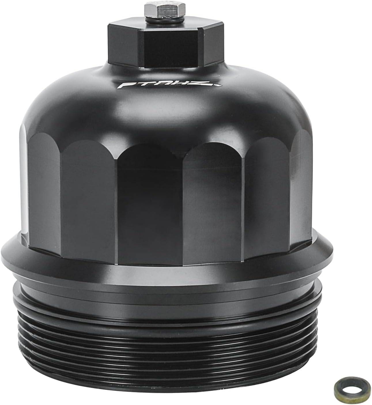 PTNHZ Billet Aluminum Cap W/Drain Plug Fuel Filter Housing for GM
