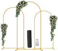Metal Arch Backdrop Stand Set of 3 - Sturdy Gold Wedding Arches