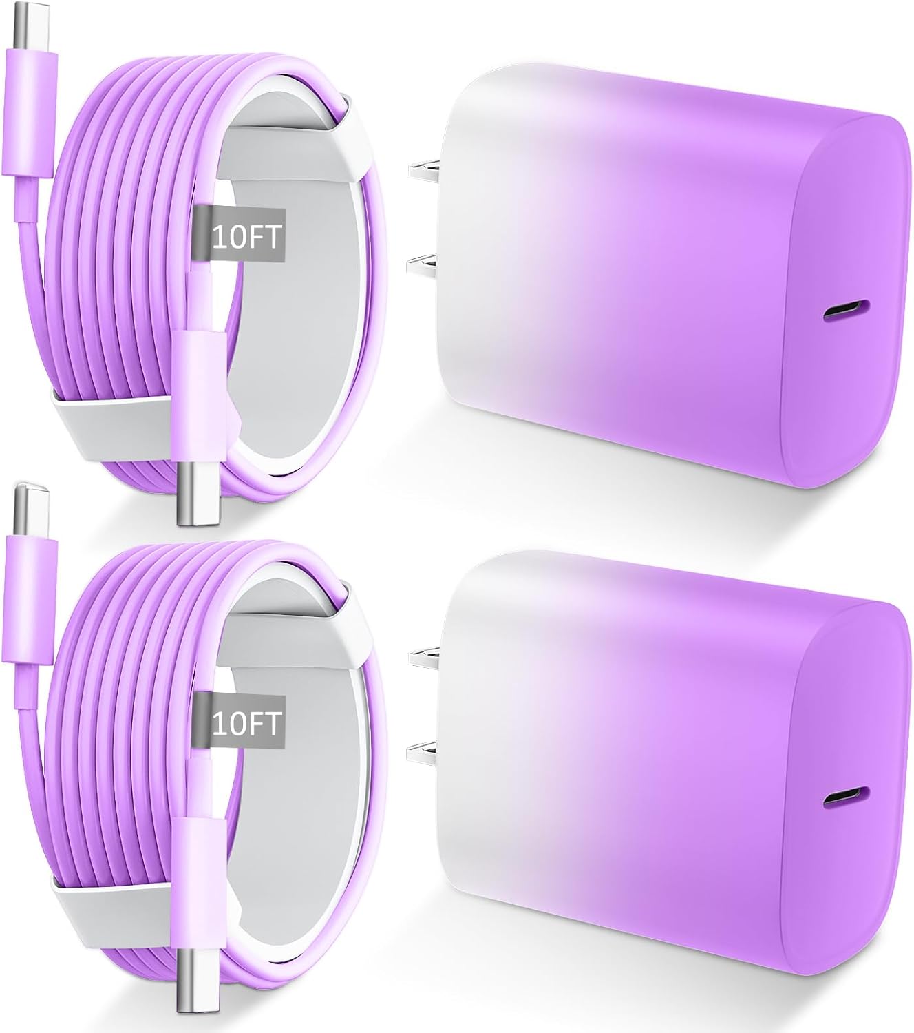 DiHines 20W Fast Charger & 10Ft Cable Set