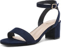 Women's Open Toe Ankle Strap Low Block Heels Sandals - Dressy 2.5in