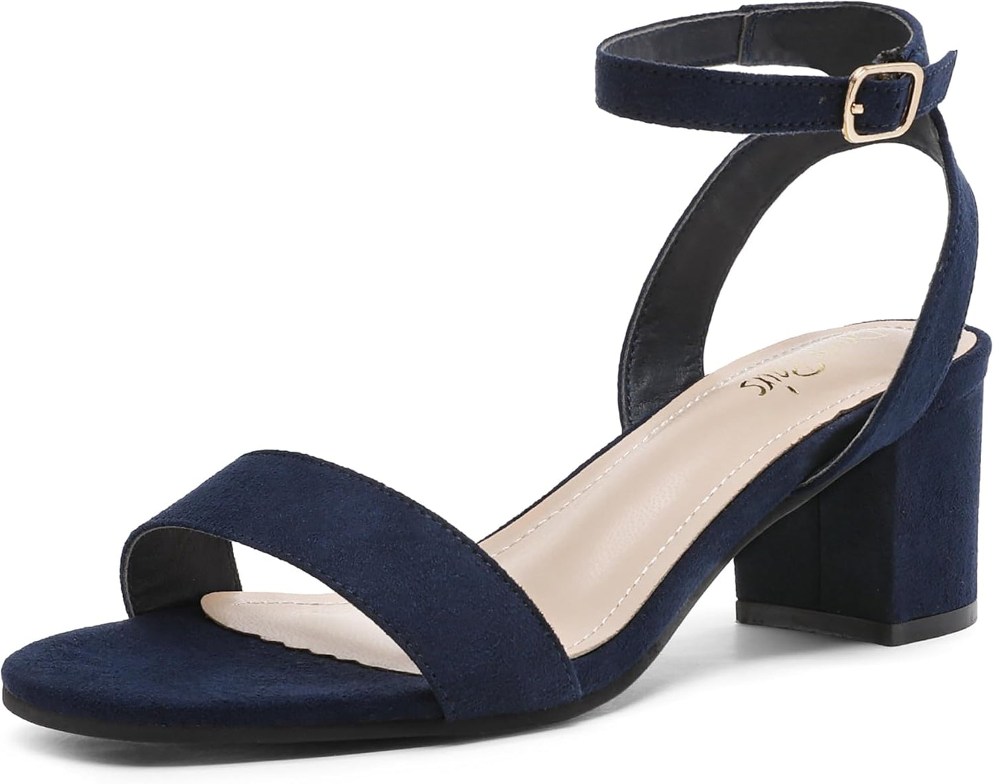 DREAM PAIRS Women's Open Toe Ankle Strap Chunky Heels Sandals