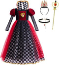 Red Heart Queen Toddler Little Girls Wonderland Costume - Floor Length