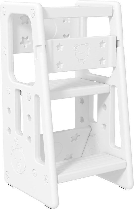 Qaba Toddler Tower with Adjustable Height for Kitchen Use