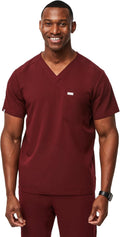 FIGS Leon Scrub Top for Men - Tailored V-Neck Comfort our