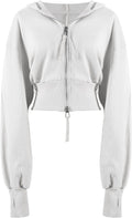 Cropped Hoodie Women Zip Up Crop Top - Comfortable Warm Layer