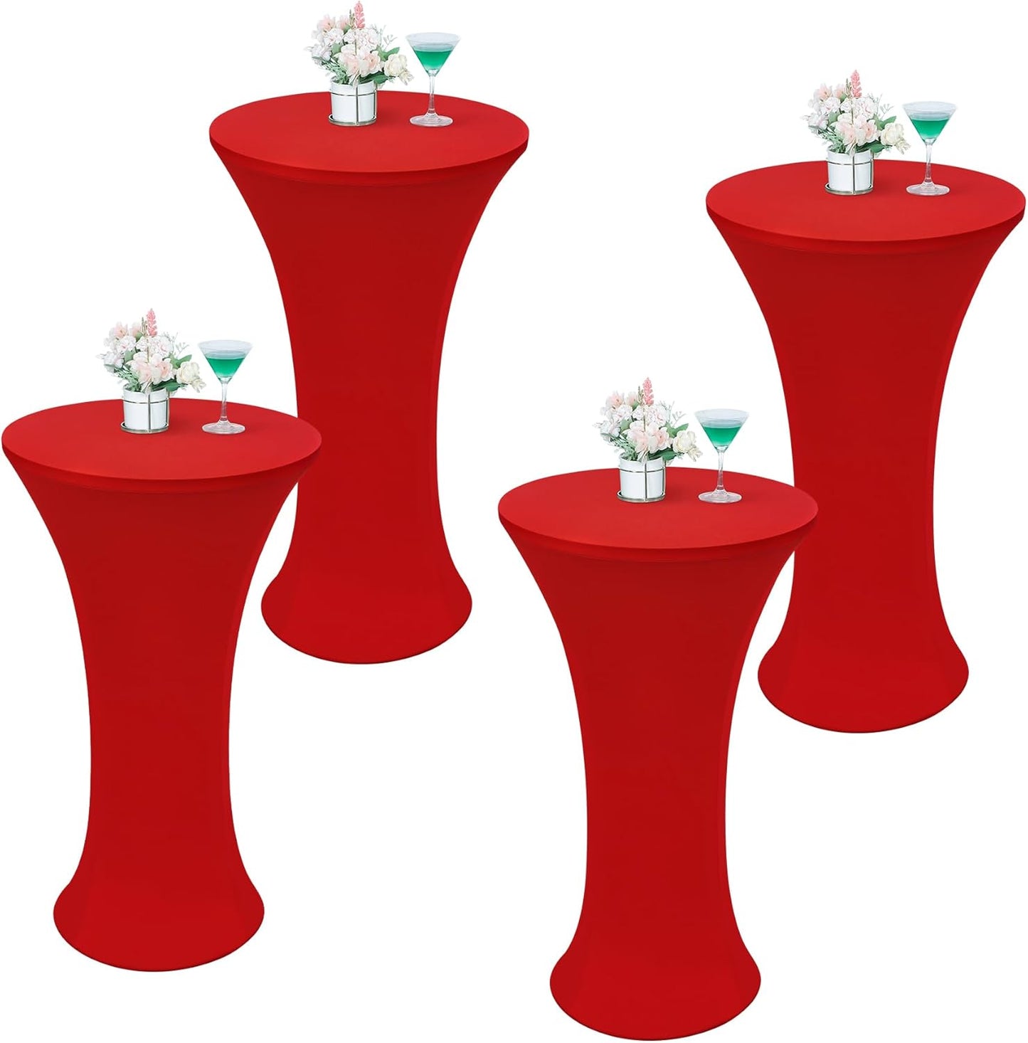 Round Cocktail Tablecloth Fitted Highboy Cover for Events