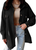 Corduroy Oversized Shacket Button Down Shirt Jacket - Cozy Layer