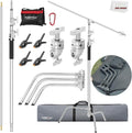 All Metal C Stand Light Stand with Boom Arm - Heavy Duty 10.5ft