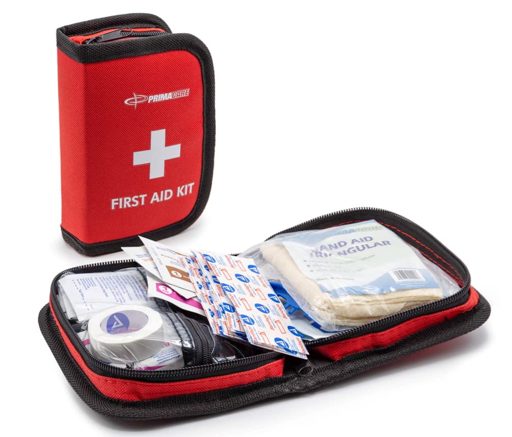Compact 45 Pc First Aid Kit by Primacare: Emergency Med Supplies, Essential Travel Bag