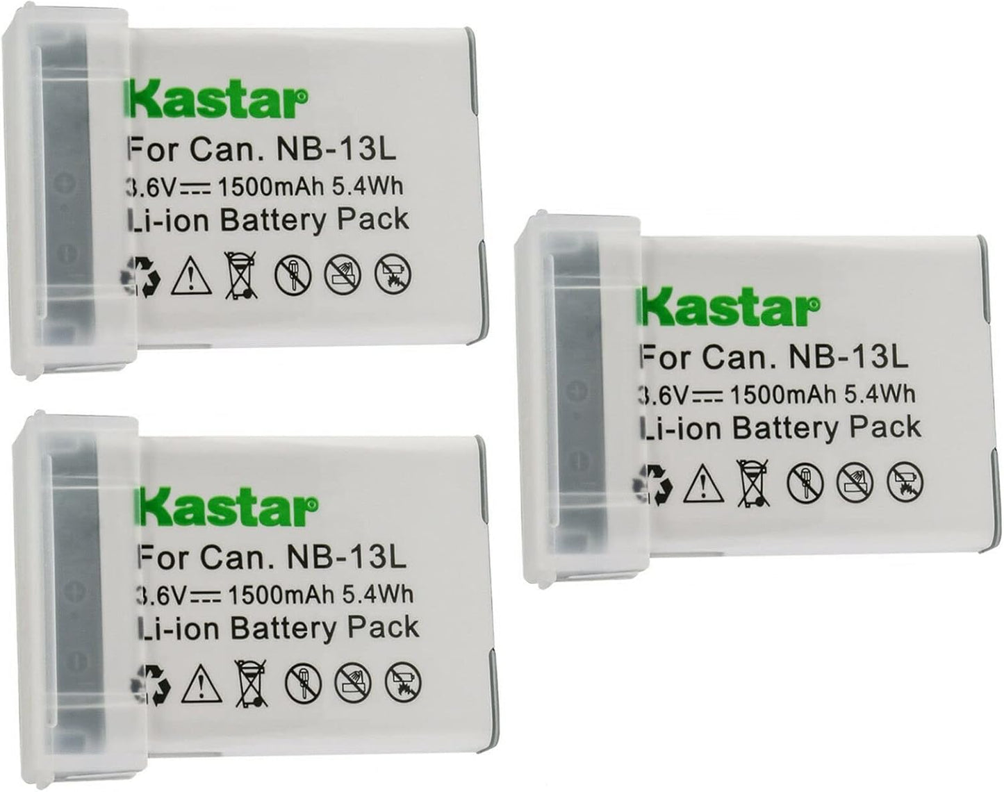 Kastar 3-Pack NB-13L Battery for Canon PowerShot Cameras