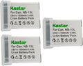 Kastar 3-Pack NB-13L Battery 3.6V 1500mAh Replacement - Longer Run
