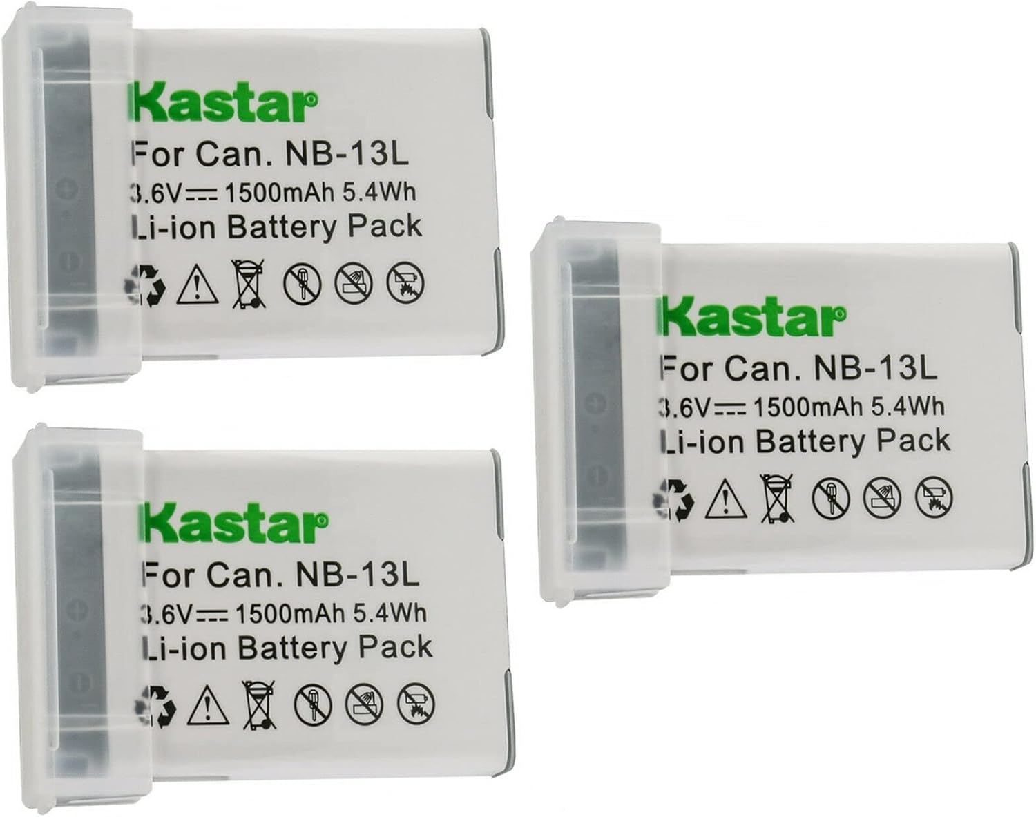 Kastar 3-Pack NB-13L Battery Replacement for Canon Cameras