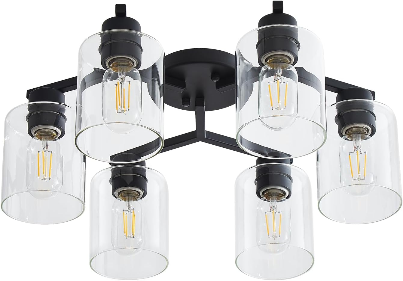 6 Light Semi Flush Mount Ceiling Light for Kitchen and Dining
