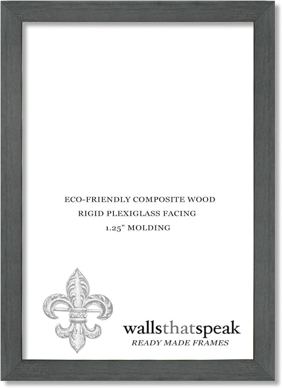 Slate Gray Picture Frame for Puzzles, Photos, and Artwork
