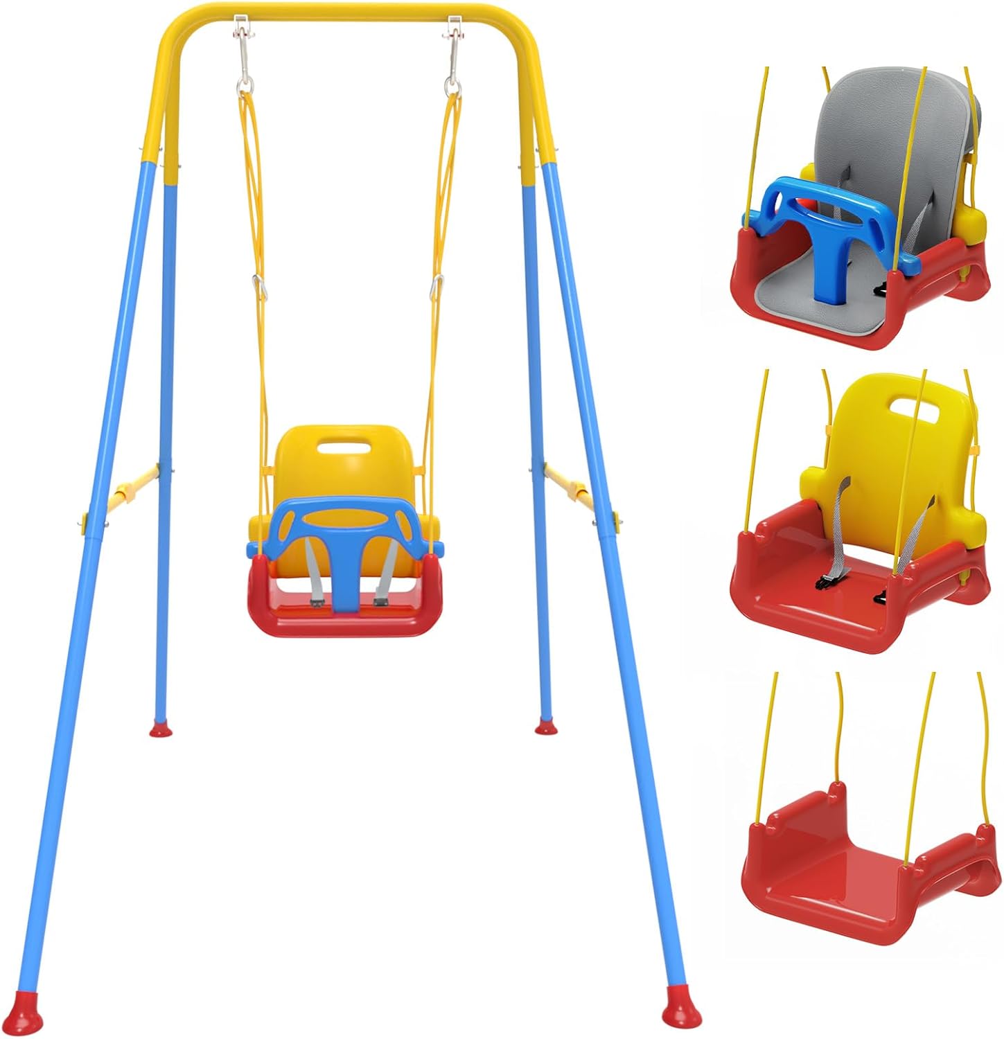 Toddler Swing with Soft Cushion for Indoor & Outdoor Fun